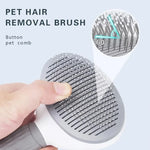 Self-Cleaning Dog & Cat Brush for Loose Hair, Tangles & Dander
