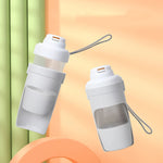 Portable Dog Water Bottle 500ml with Food Storage for Travel
