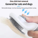 Self-Cleaning Dog & Cat Brush for Loose Hair, Tangles & Dander