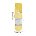 Portable Dog Water Bottle 500ml with Food Storage for Travel