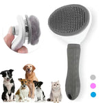 Self-Cleaning Dog & Cat Brush for Loose Hair, Tangles & Dander