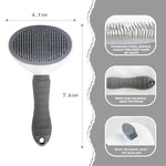 Self-Cleaning Dog & Cat Brush for Loose Hair, Tangles & Dander