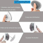 Self-Cleaning Dog & Cat Brush for Loose Hair, Tangles & Dander