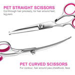 4-Piece Dog Grooming Scissors Set with Round Tips for Safe Trimming