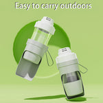 Portable Dog Water Bottle 500ml with Food Storage for Travel