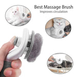 Self-Cleaning Dog & Cat Brush for Loose Hair, Tangles & Dander