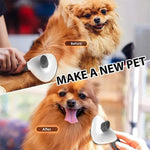 Self-Cleaning Dog & Cat Brush for Loose Hair, Tangles & Dander