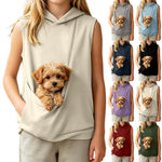 Girls casual sleeveless hoodie ages 3 to 14