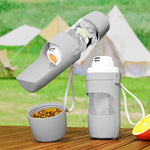 Portable dog water bottle and food container for travel